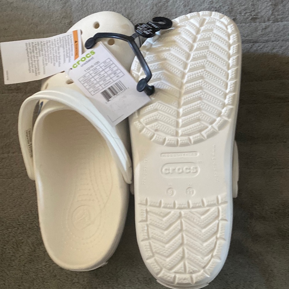 White Crocs 9 Men 11 Women